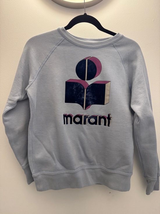 Isabel Marant Tops - Isabel Marant Powder Blue Logo Graphic Sweatshirt Size 36 Small
